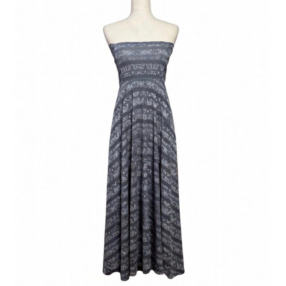 Athleta Kali Convertible Strapless Maxi Dress Skirt Small Printed Pattern